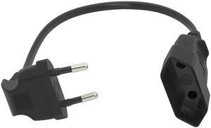 1PCS EU Power Adapter Cord,90 Degree Angled European Round 2Pin Male to Female Plug Power Cable For UPS PDU colourBlack
Cable length:(1.8M)