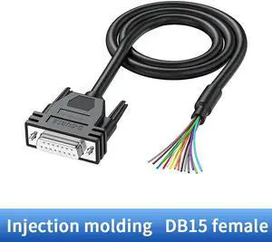 DB9 DB15 DB25 DB37 M/F connector RS232 Serial Cable D-SUB 9 pin 15 25 37 PIN male/female extension cable Cable length: 0.5M Color: DB15 female