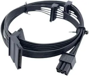 For Seasonic FOCUS PLUS Gold FX Peripheral 4 Pin SATA IDE PCIe CPU Main Power ATX 24 Pin GPU VGA Card Power Supply Mining Cable(6pin to 3 SATA 1SATA)