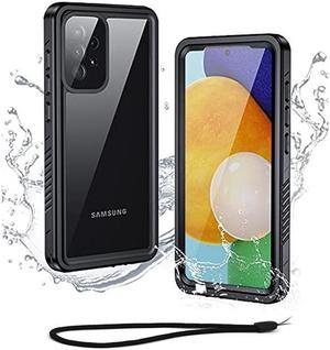 BONAEVER For Samsung Galaxy A72 Case Waterproof Shockproof Bumper Case with Built-in Screen Protector Du Standproof Phone Cover for Galaxy A72 4G/5G 6.7 Inch