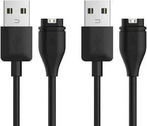 [2-PACK] TUSITA Charger Cable Compatible with Garmin Fenix 5 5S 5X 6 6S 6X Plus Pro 7 7S 7X, Forerunner 945 45 45S 245 Music,Approach S10 S40 S60 G12 S12 S42,Vívoactive 3 4 4S, Instinct,Venu 2 2S Plus