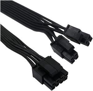 CPU 8 Pin Male to CPU 8 Pin 4+4 Detachable Male EPS12V Motherboard Power Adapter Cable for Corsair Modular Power Supply 25inch63cm