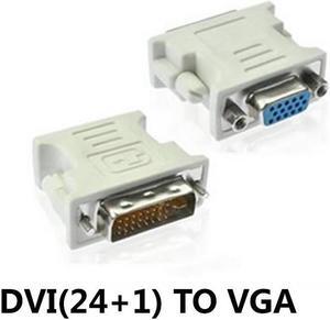 Connector Computer Monitor Video White Plastic Durable DVI 24+1 To VGA Female Multi-Purpose Converter Adapter Mini
