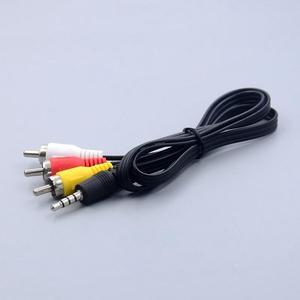 65cm 1m 1.5m 3.5mm Jack Plug Male To 3 RCA Adapter 3.5 To RCA Male Audio Video AV Cable Wire Cord(One point three)
(1m)