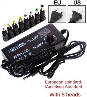 Adjustable Power Adapter AC  TO DC 3V  24V 3A  Power Supply 8 Plug Female Connect EU US(EU)