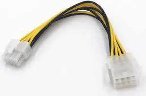 CPU Power Extension Cord 8pin Power Supply Line Lengthened Power Conversion Adapter Cable 8-pin Motherboard Power Supply Line(1pcs)