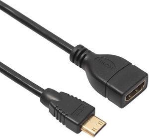 30cm 1080P Mini HDMI-compatible To HDTV Cable Male To Female 90 Degree Right Angled Converter Adapter M-F Extension