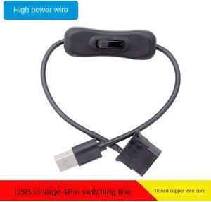 USB To Big 4 Pin Molex Switch Line Fan Power Cable Computer Case Adapter Cord 12V 4Pin Female To 5V USB Male USB Adapter Cable