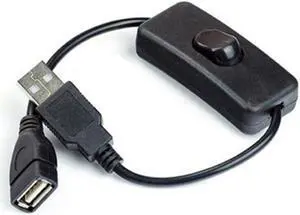 ANPWOO 28cm USB Cable with Switch ON/OFF Cable Extension Toggle for USB Lamp USB Fan Power Supply Line Durable HOT SALE Adapter