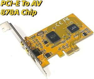 PCIE 878A Capture Card PCI-E 878 Sonography Medical Image 2 PORTS AV Svhs Terminal Connector Video Capture Card SDK2000 1394