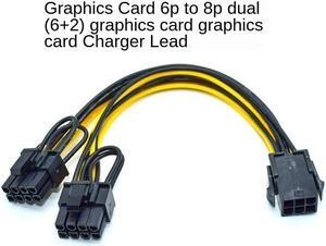6-pin PCI Express To 2 X PCIE 8 (6+2) Pin Dual 8 Pin Motherboard Graphics Video Card PCI GPU VGA Splitter Hub Power Cable Cord