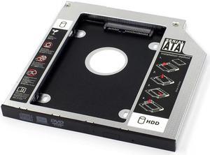 Aluminum 2nd HDD Caddy 9.5mm SATA 3.0 Optibay Hard Disk Drive Box Enclosure DVD Adapter Case 2.5 SSD for Laptop(9.5)