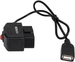 24 Hours Parking Monitoring 5V 3A USB Car Charge Cable OBD Hardwire Kit with Switch Wire for Dash Cam Camcorder Vehicle DVR