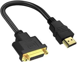 M/F Male- Female Video Adapter Cord HDMI-compatible To DVI-I 24+5 Cable Video Adapter Cord for PC HDTV DVD LCD Dropshipping