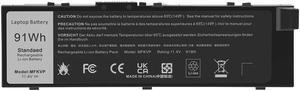 91Wh MFKVP Battery for Dell Precision 7510 7520 7710 7720 M7510 M7710