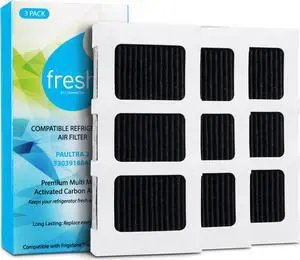 Paultra2 Frigidaire Refrigerator Air Filter Replacement, Compatible with: Pureair Ultra 2, Pure Air Ultra 2, Pureair Ultra ii, Electrolux 242047805, 5303918847, EAP12364179, 3 Pack -Fresh