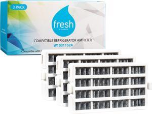 Fresh W10311524 Compatible With Whirlpool W10311524, AIR1, Replacement Refrigerator Air Filter, 3 Pack