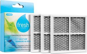 Mist Fresh LG LT120F Air Filter Replacement, Compatible Model Numbers: Kenmore Elite 9918, 795 and LG ADQ73214404, LMXS30776S, 3 Pack - Fresh