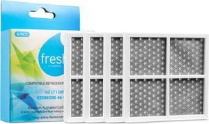 Fresh LT120F Air Filter Replacement, Compatible With: 9918, 795 and LG ADQ73214404, LMXS30776S, 4 Pack - Fresh