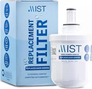 Mist DA29-00003G Water Filter Replacement, Compatible with Samsung Models: Aqua-Pure Plus, RSG257AARS, DA29-00003F, DA29-00003B, DA29-00003A, HAFCU1, HAFIN1/EXP, HAFIN2/EXP, 1 Pack - Mist