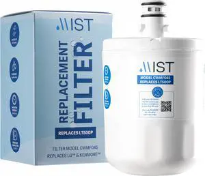 Mist 5231JA2002A Water Filter Replacement, Compatible LG Models: LT500P, GEN11042FR-08, ADQ72910911, ADQ729109012, Kenmore 9890, 46-9890, LFX25974ST, LMX25964ST, LSC27925ST, 1 Pack