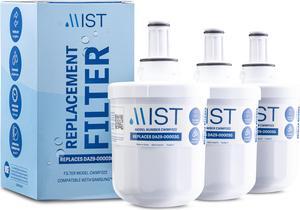 Mist DA29-00003G Water Filter Replacement, Compatible with Samsung Models: Aqua-Pure Plus, RSG257AARS, DA29-00003F, DA29-00003B, DA29-00003A, HAFCU1, HAFIN1/EXP, HAFIN2/EXP, 3 Pack - Mist