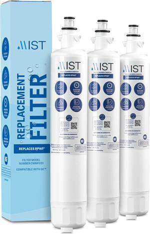 Mist RPWF Replacement for GE RPWF (Not RPWFE), RWF1063, RWF3600A, WSG-4, DWF-36, R-3600, MPF15350, OPFG3-RF300, BCF77, Refrigerator Water Filter, 3 Pack