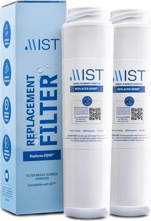 Mist GSWF Water Filter Replacement Compatible with GE Models: GSWFDS, 100749-C, 100810/A, 238C2334P001, Kenmore 46-9914, 2 Pack - Mist