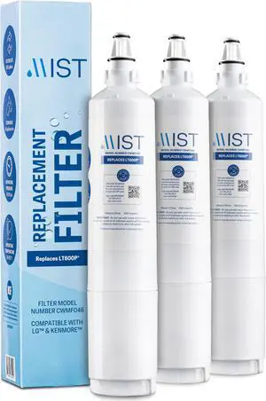 Mist 5231JA2006B Water Filter Replacement, Compatible with LG Models: 5231JA2006A, Kenmore 469990, LT600P, 5231JA2006E, 5231JA2006F, 46-9990, 3 Pack - Mist