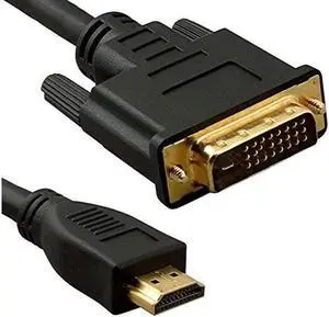 HDMI to DVI Cable DVI-D 24+1 Converter Video Wire High Speed 5Ft 1.5M