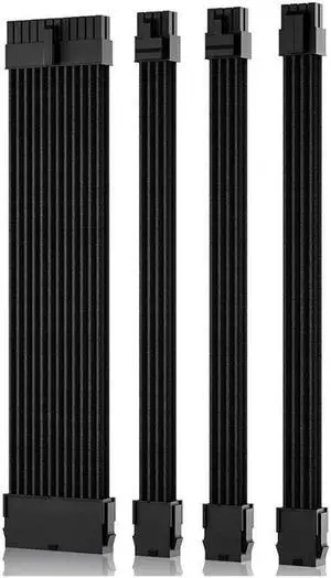 Power Supply Sleeved Cable, Extension PC Kit, 18AWG 24Pin ATX, 8 (4+4) Pin EPS , Dual8 (6+2) Pin PCI-E Power Supply PSU Cable with Combs, 30CM Power Supply Sleeved Cable, Extension PC Kit, 18AWG 24Pin ATX, 8 (4+4) Pin EPS , Dual8 (6+2) Pin PCI-E Power Supply PSU Cable with Combs, 30CM