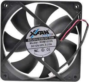RDM1225S 12cm 120mm fan 120x120x25mm 12025 DC12V 0.23A 2 wires 2pin inverted exhaust type cooling fan for chassis power supply