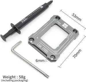 Thermalright CPU Contact Frame Anti-Bending Buckle for LGA 1700 Retrofit Kit 17XX-BCF Bracket Intel12 Generation (gray) Thermalright CPU Contact Frame Anti-Bending Buckle for LGA 1700 Retrofit Kit 17XX-BCF Bracket Intel12 Generation (gray)