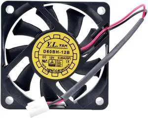 D60BH-12B 6cm 60mm fan 60x60x15mm 6015 DC12V 0.40A Double ball bearing for power cooling fan