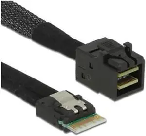 Slim Line SAS 4.0 SFF-8654 4i 38pin Host to HD Mini SAS 4i SFF-8643 36pin Target Cable 50cm SF-098-0.5M