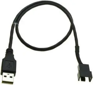 USB to 4Pin 3Pin Female PC Fan Cooling Converter Cable USB2.0 to 3 Pin Male Connector External 5V Fan Power supply Cable