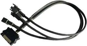 SATA to 3 Fan Splitter Adapter Cable 3 Way Sleeved Braided Y Splitter Computer case PC 3/4 pin Fan Extension Power Cable SATA to 3 Fan Converter 16 inches TeamProfitcom