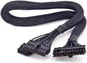 Anicorn 24Pin ATX Power Supply Cable 18+10Pin to 20+4 Pin Sleeved for Seasonic M12II EVO Series 850 W 750 W 620 W 520 W PSU Modular