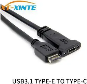 XT-XINTE Motherboard Expansion Cable USB 3.1 Front Panel Header Type E Male to Usb-C Type C Female Computer Connector 50cm
