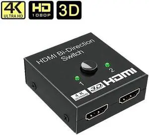 HDMI Bi-Direction Switch 4K 1x2/2x1 HDMI-compatible Switcher 2 in1 Out for PS4/3 TV Box Switcher Adapter