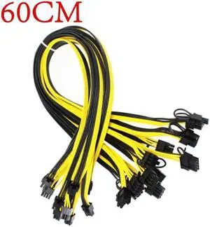 10pcs/lot 60cm Breakout Cable 6 Pin to 8 Pin (6+2Pin) PCI-E Wire Cable 18AWG Mining 10pcs/lot 60cm Breakout Cable 6 Pin to 8 Pin (6+2Pin) PCI-E Wire Cable 18AWG Mining