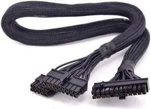 24Pin ATX Power Supply Cable 18+10Pin to 20+4 Pin Sleeved for Seasonic Snow Silent 750W 1050W PSU Modular