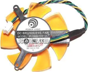 Power Logic PLD05010S12L DFB501012H 12V 0.1A 4 wires 4 pins 7 blades vga fan graphics card cooler