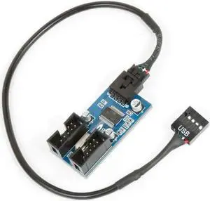 9pin USB header Male 1 to 4 Female Extension Cable Desktop Card HUB USB 2.0 Extender 1 to 2 Connector Adapter Port Multilier