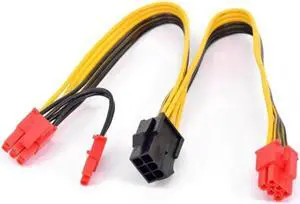 PCI express GPU 6pin to 6+2Pin 6 Pin Power supply Cable PCIe Graphics Video card 8Pin 6P Male to 6Pin Female Extension for BTC