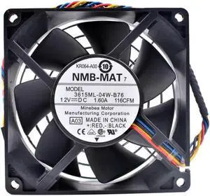 3615ML-04W-B76 9cm 92mm fan 92x92x38mm DC12V 1.60A server chassis cooling fan