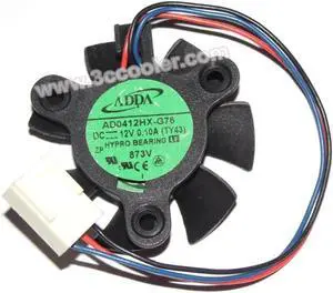 ADDA AD0412HX-G76 TY43 12V 0.10A 3 Wires 3 Pins 7 Blades vga fan,video card cooler graphics card fan