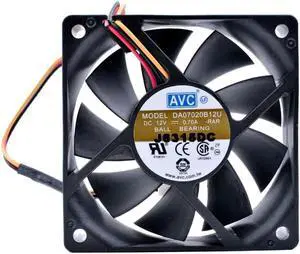 DA07020B12U 7cm 7020 12V 0.70A Double ball bearing large air volume chassis server cooling fan