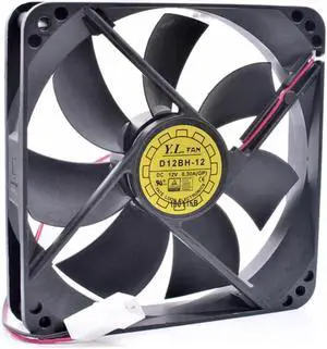YL D12BH-12 12cm 12025 120x120x25mm 120mm 12V 0.30A double ball chassis power supply cooling fan
