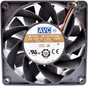 2B12038B48U 120mm 120x120x38mm 12cm DC48V 1.30A 4-line high-volume cooling fan for server cabinet